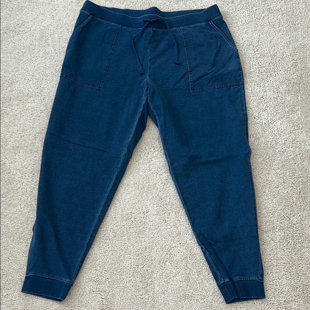 Blue Jogger Pants J.Jill Indigo blue denim pants. Large, excellent condition